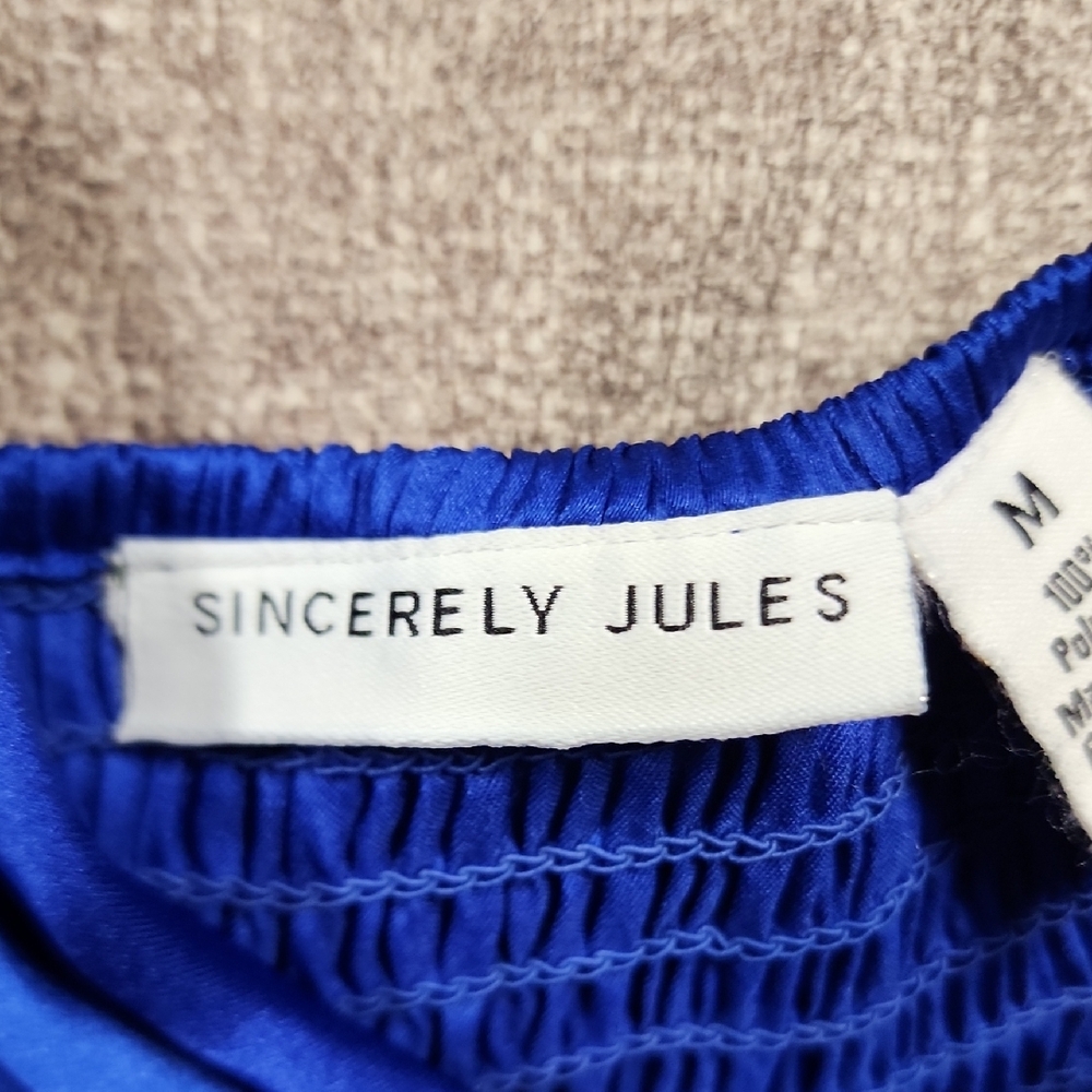 Sincerely Jules Deep Blue Backless Dress - Picture 2 of 5
